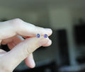Lumen Amethyst Stud Earrings | 4mm Rose Cut Amethyst in Sterling Silver