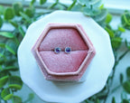 Lumen Amethyst Stud Earrings | 4mm Rose Cut Amethyst in Sterling Silver