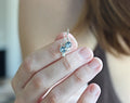 Silver Sheen Sapphire & Moissanite Earrings