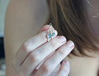 Silver Sheen Sapphire & Moissanite Earrings