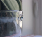 Silver Sheen Sapphire & Moissanite Earrings