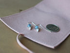 Silver Sheen Sapphire & Moissanite Earrings