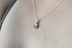 Pink Tourmaline & Moissanite Pendant in Sterling Silver