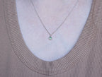 Lumen Collection | Australian Green Sapphire Solitaire Necklace