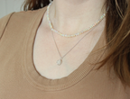 Raw Druzy Crystal Necklace | Natural Geode Quartz Pendant | Sterling Silver Wire Wrapped Jewelry