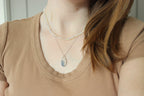 Scenic Dendritic Agate Necklace | Sterling Silver Bezel Pendant | Nature Landscape Gemstone Jewelry