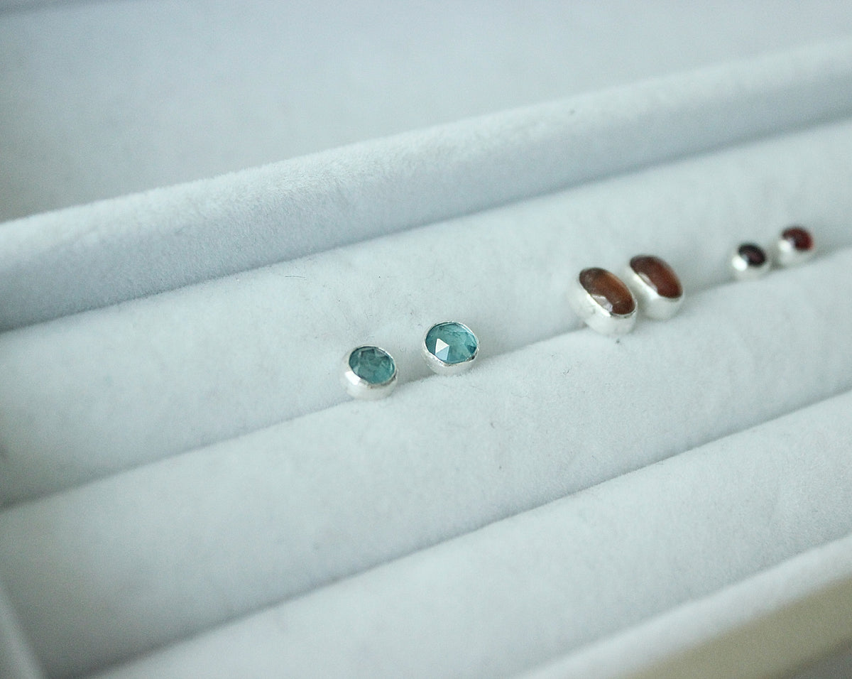 Ocean Blue Kyanite Stud Earrings