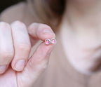 Lumen Pink Tourmaline Stud Earrings