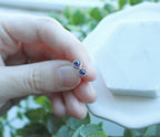 Lumen Amethyst Stud Earrings | 4mm Rose Cut Amethyst in Sterling Silver