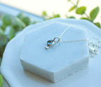 Lumen Duo Indicolite Tourmaline & Moissanite Pendant | Sterling Silver
