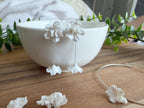 White Floral Convertible Earrings