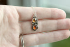Red & Golden Amber Zircon Necklace