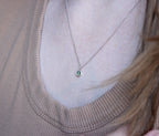 Lumen Collection | Australian Green Sapphire Solitaire Necklace