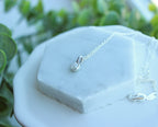 Lumen Moonstone Pendant | 4mm Smooth Moonstone in Sterling Silver