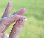 Lumen Pink Tourmaline Stud Earrings