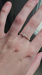 Lumen Diamond Solitaire Ring | US Size 7 | A handcrafted sterling silver diamond ring designed with a minimal bezel setting and timeless silhouette.