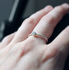 Lumen Diamond Solitaire Ring | US Size 7 | A handcrafted sterling silver diamond ring designed with a minimal bezel setting and timeless silhouette.